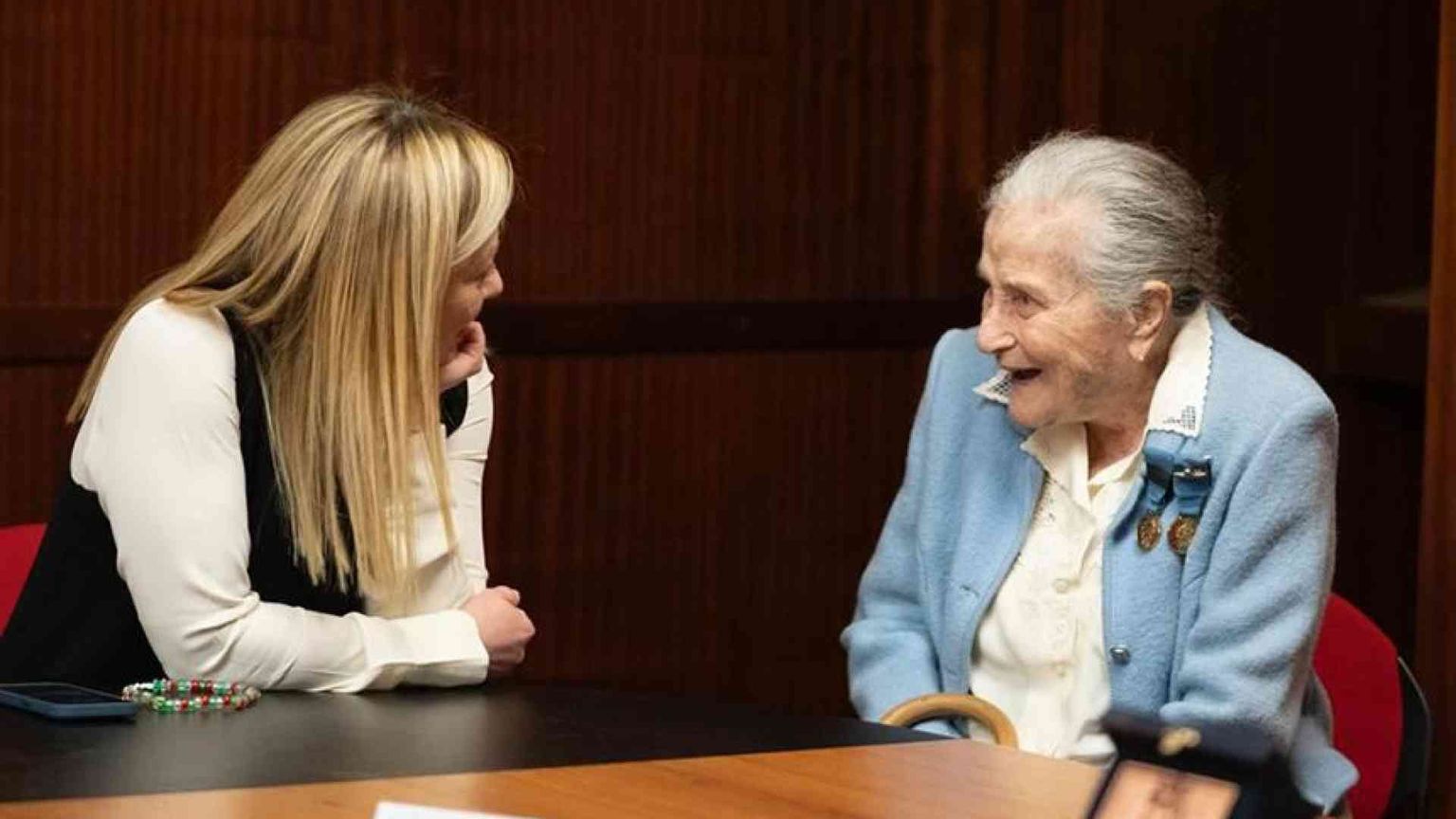 Gli auguri di Meloni per i 100 anni di Paola Del Din