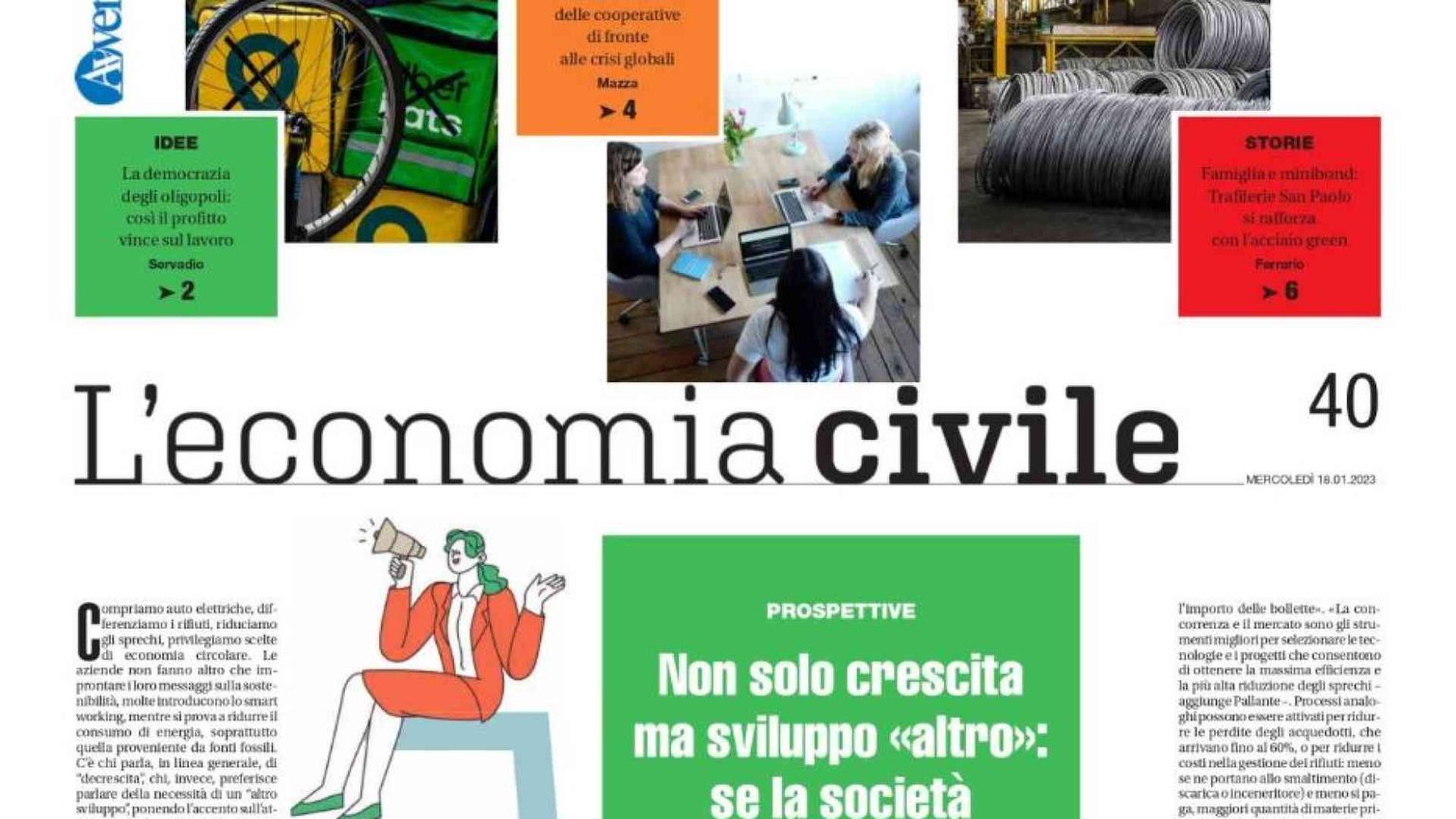 Le 18 copertine dell'Economia civile nel 2023