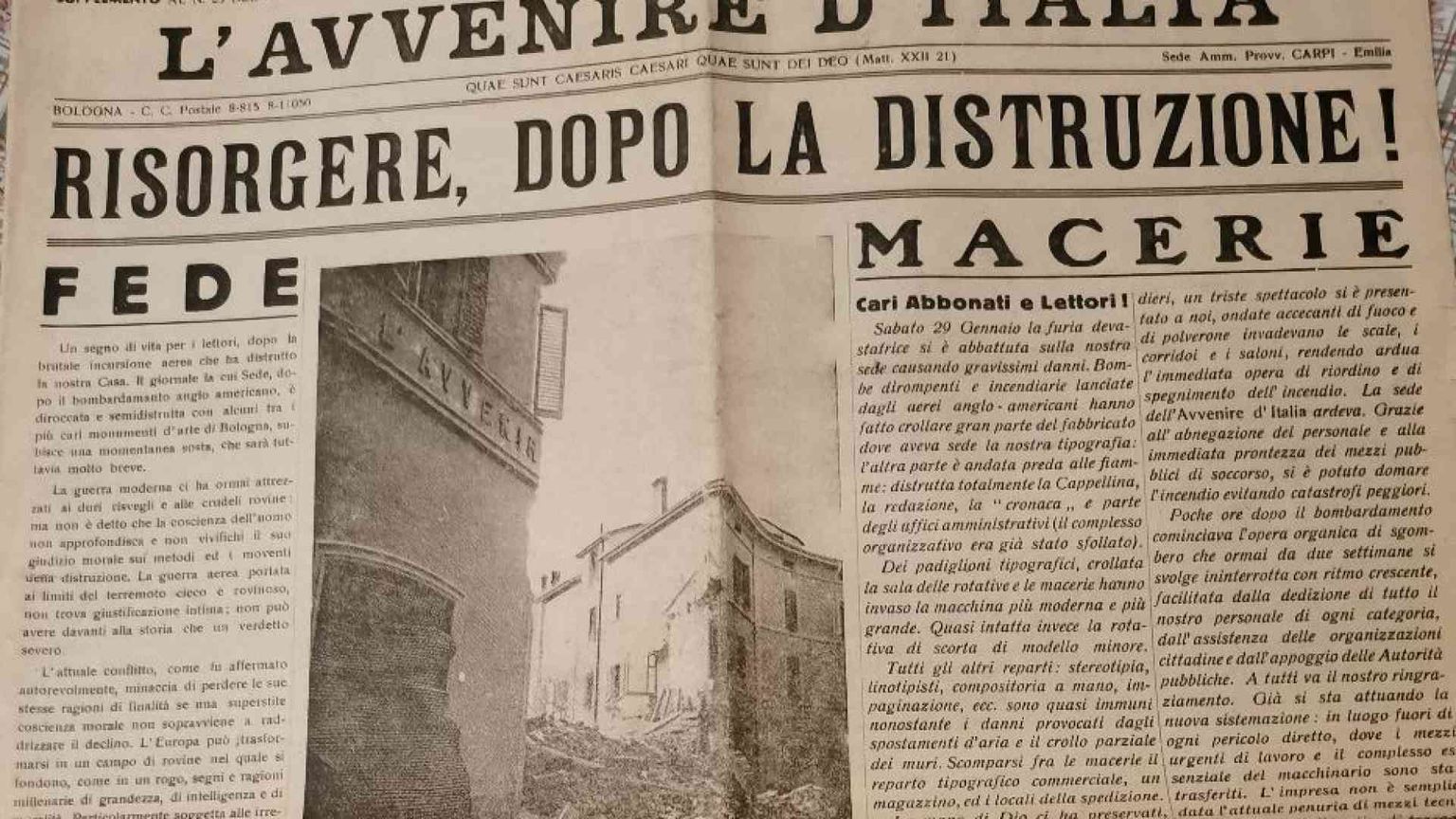 Ottant'anni fa il bombardamento dell'Avvenire d'Italia
