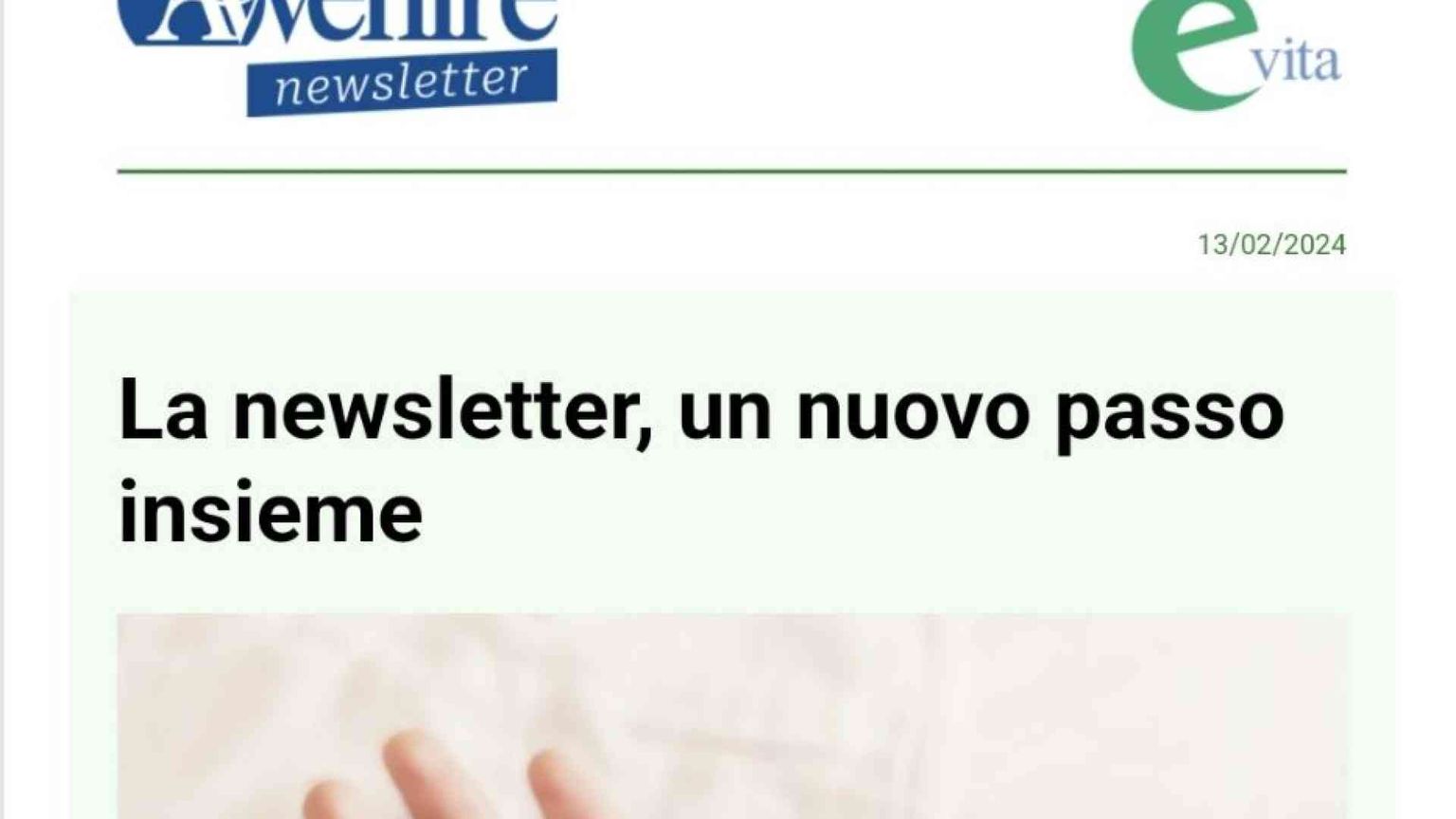Iscriviti adesso alla nuova newsletter di “è vita”!