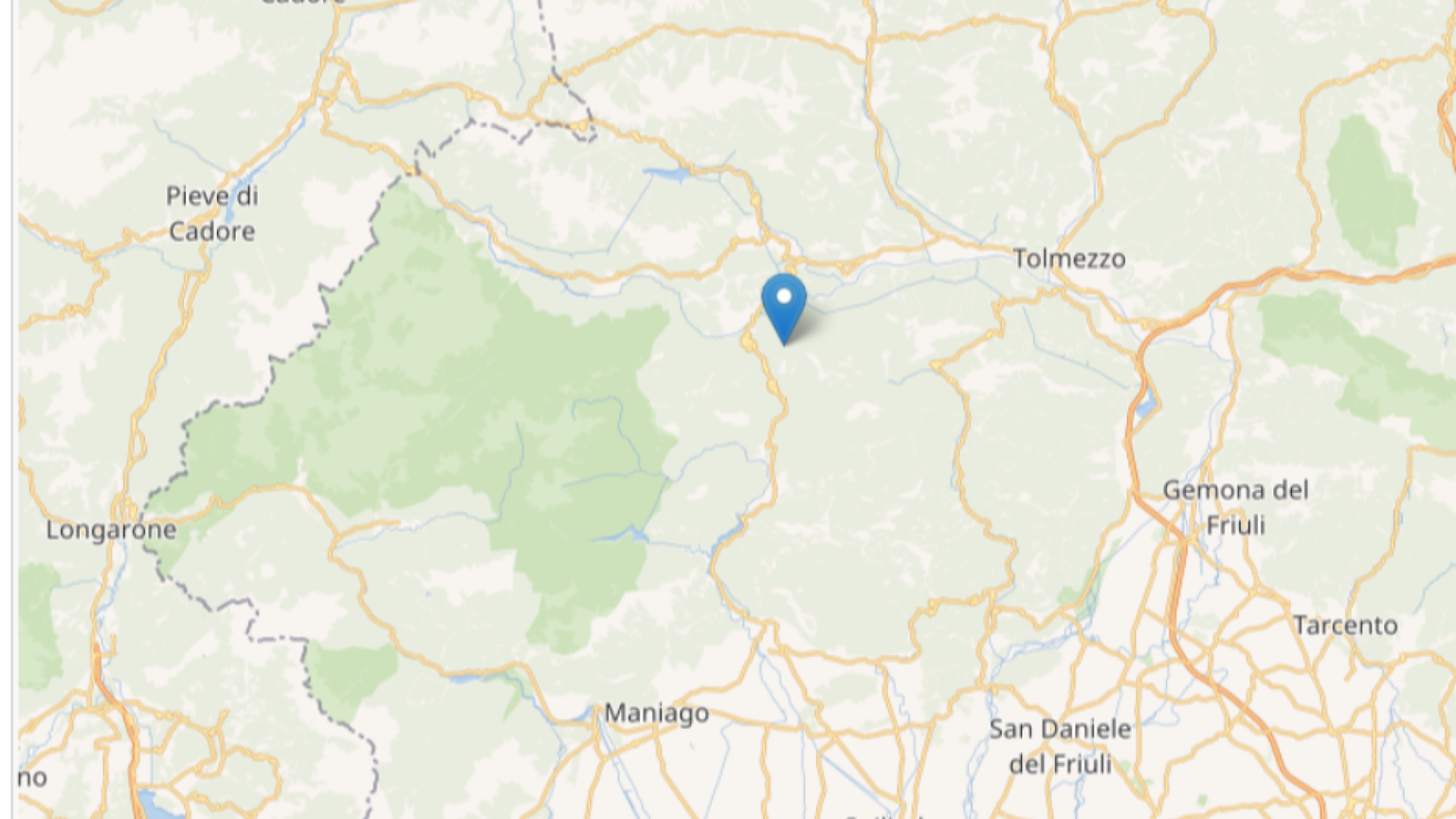 Scossa di terremoto di magnitudo 4.1