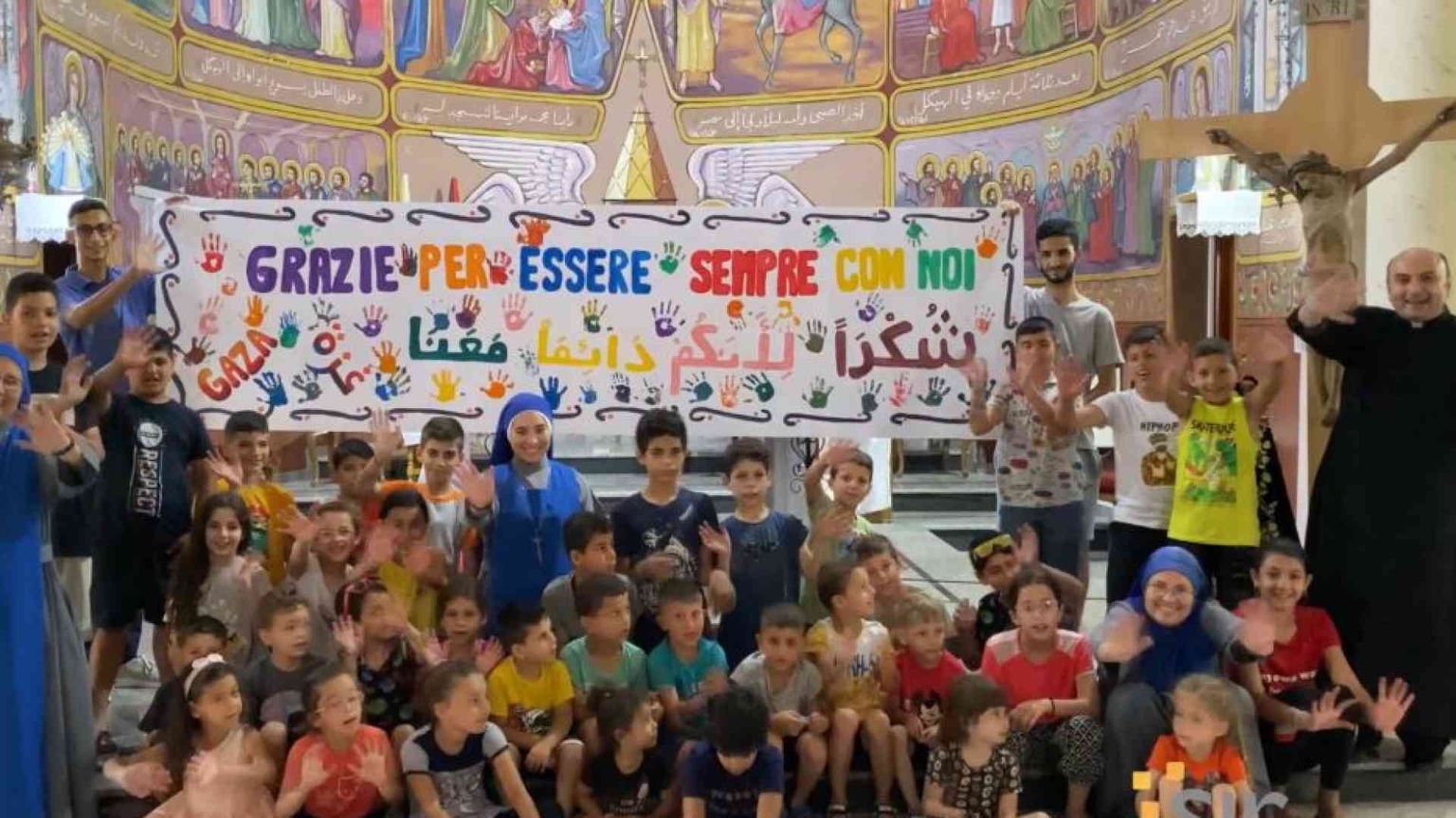Il video saluto dei bambini di Gaza al Papa