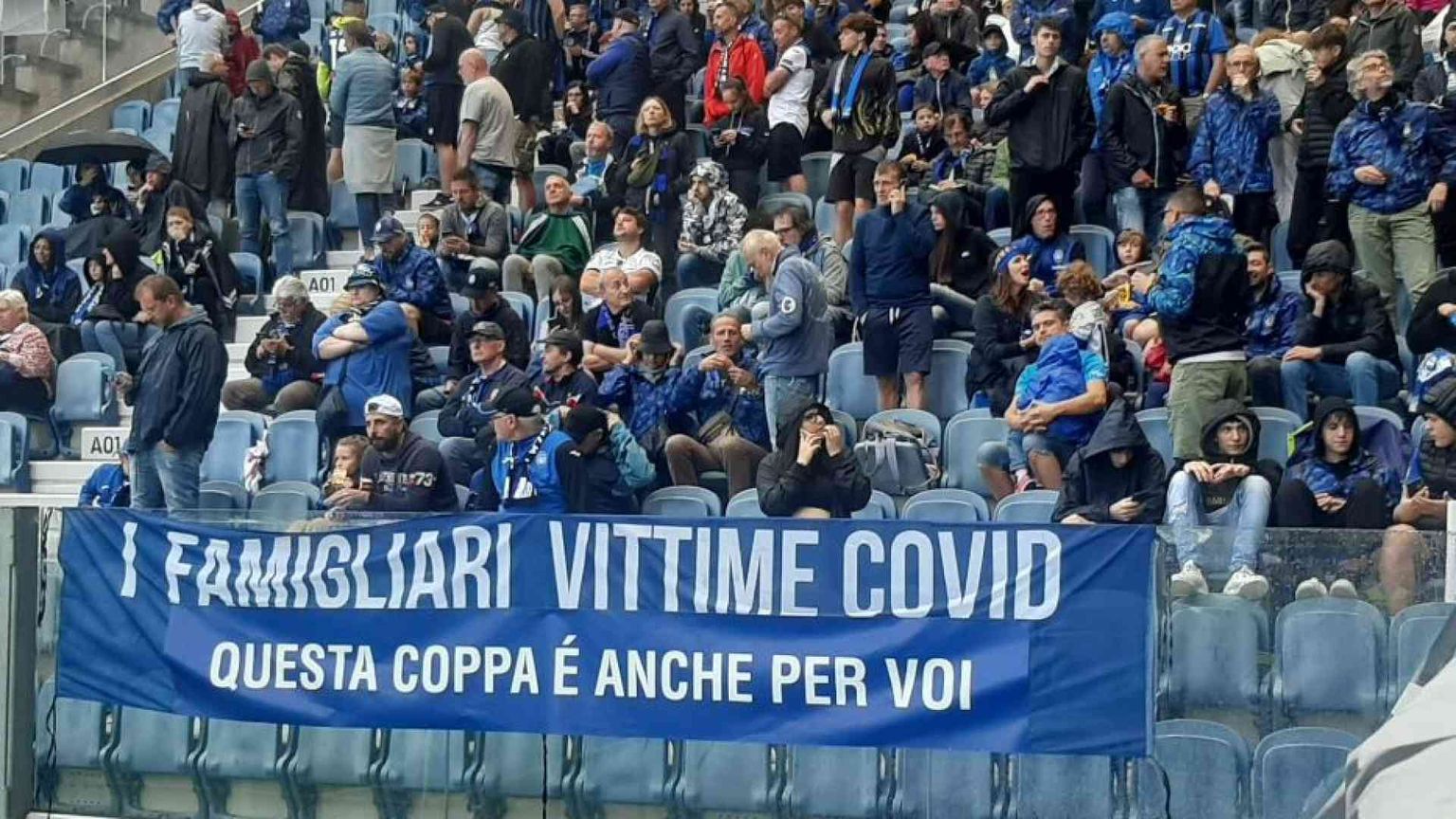 Nella festa dell'Atalanta c'è spazio per le vittime del Covid