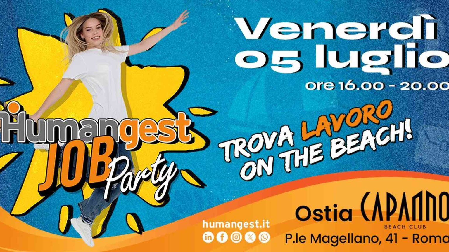 Il recruiting arriva in spiaggia a Ostia