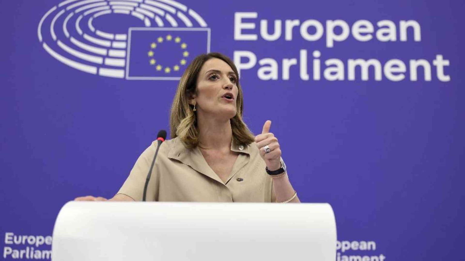 Rielezione plebiscitaria per Roberta Metsola alla presidenza del Parlamento europeo