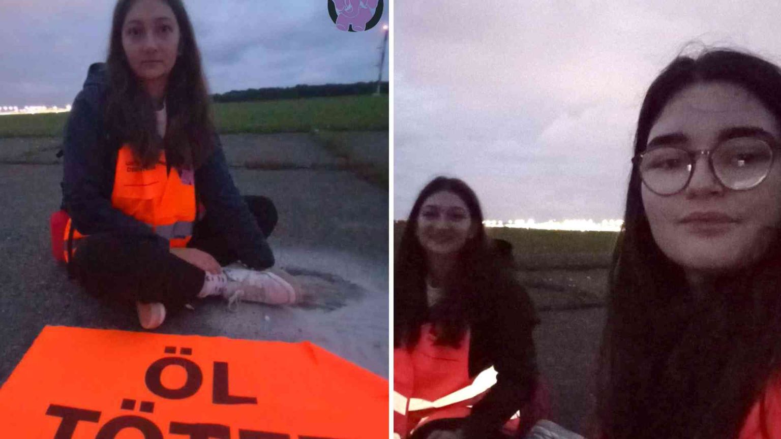 Gli attivisti del clima incollati alle piste. E l'aeroporto va in tilt