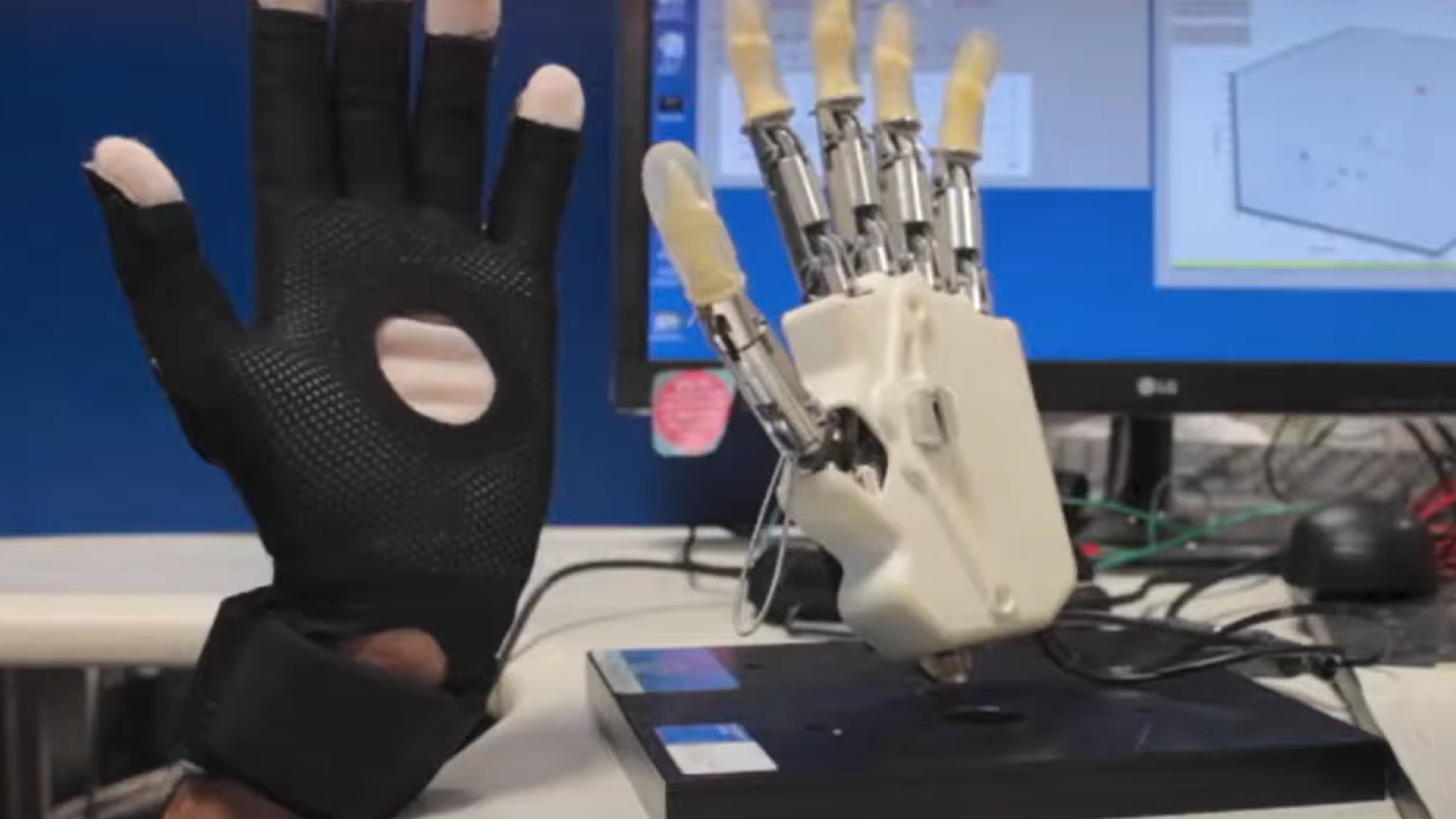 Funziona la prima mano robotica a controllo magnetico