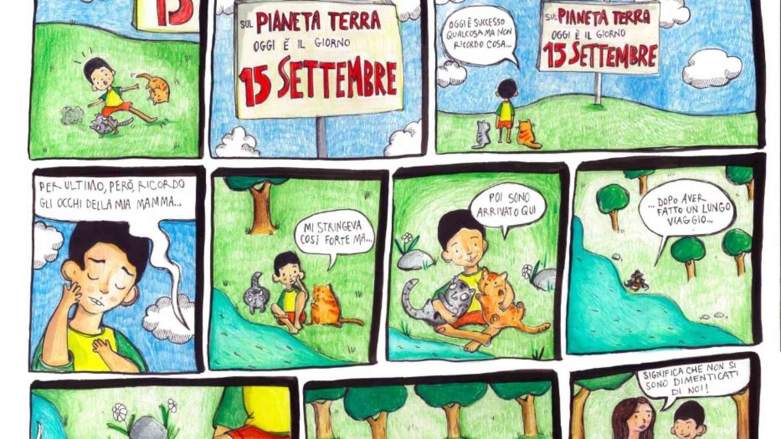 Il fumetto sul piccolo Mattia, che due anni fa morì nell'alluvione
