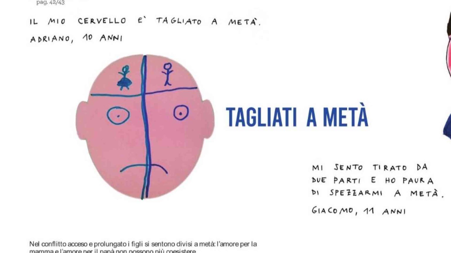 «Papà ha lasciato la mamma. Mi è venuto il mal di cuore»