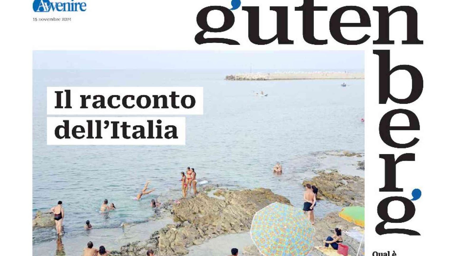Così l'Italia racconta se stessa: ecco “Gutenberg” del 15 novembre