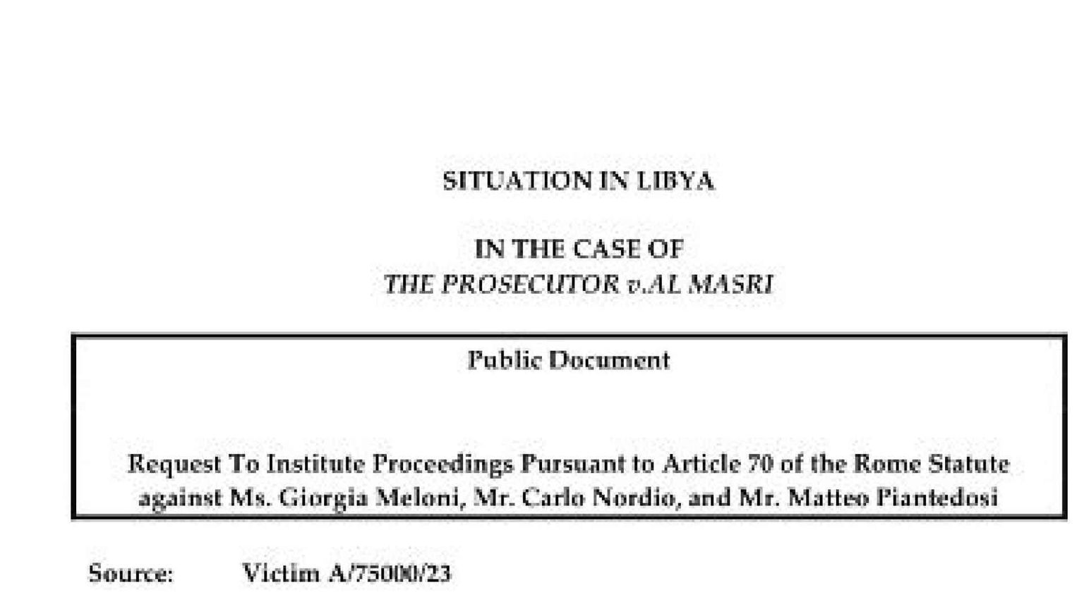 Almasri, fascicolo all'Aja sull'operato del governo italiano