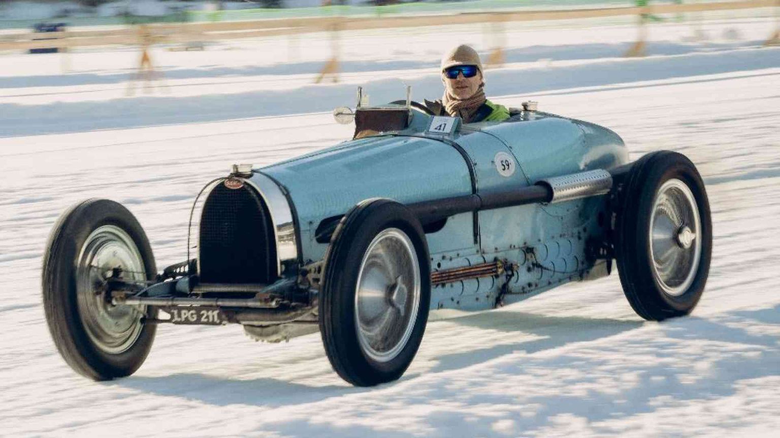 La Bugatti Type 59 regina del lago ghiacciato