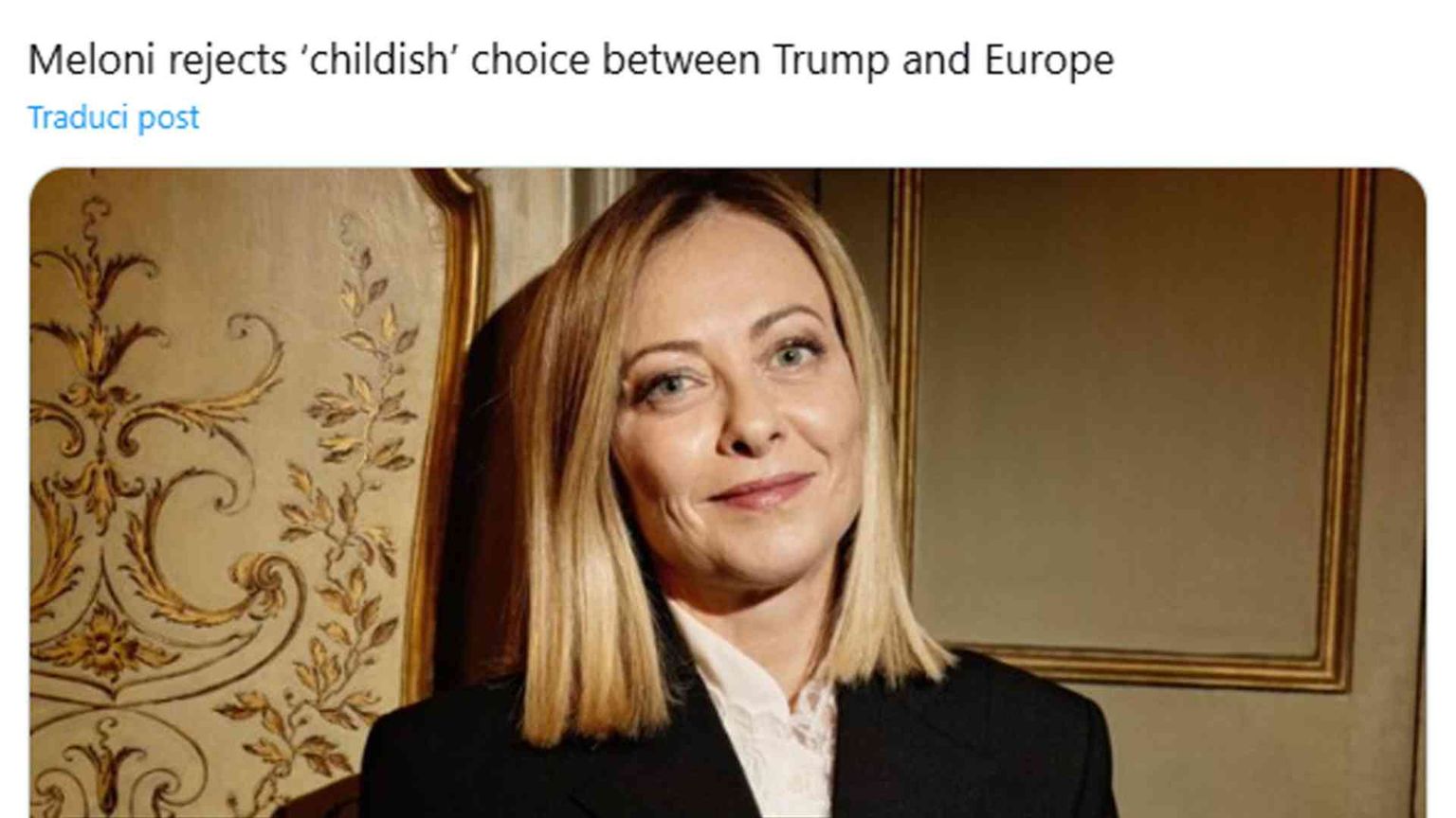 Trumpismo e identità, Palazzo Chigi torna in "comfort zone"