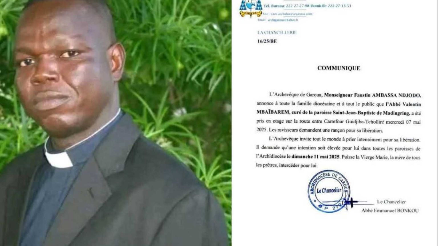 Giovane sacerdote rapito in Camerun, chiesto un riscatto