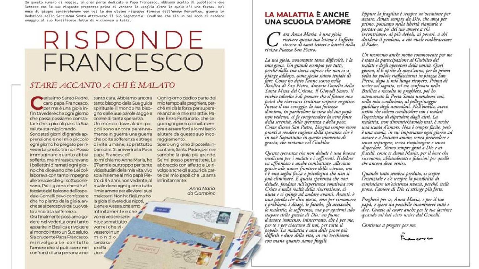 La malattia, l'economia tiranna, la famiglia: gli ultimi scritti di Francesco