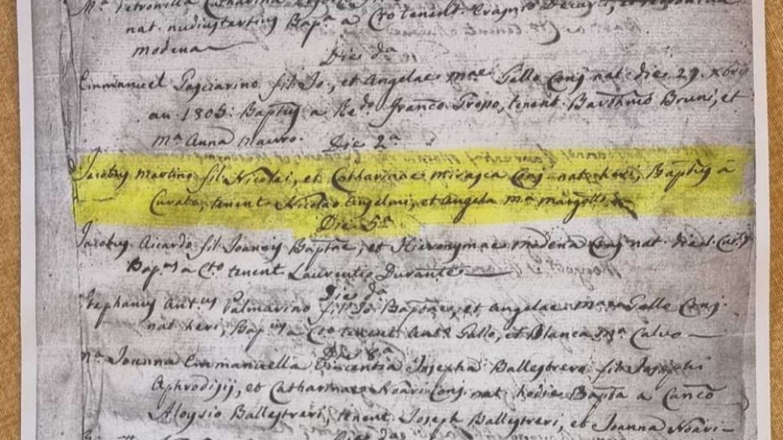 Il trisnonno di Papa Leone XIV era di Sanremo? I documenti in cattedrale