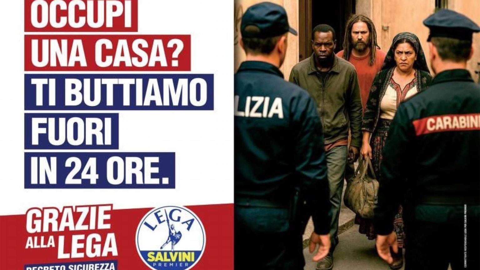 Perché Roma ha fatto rimuovere questi manifesti della Lega