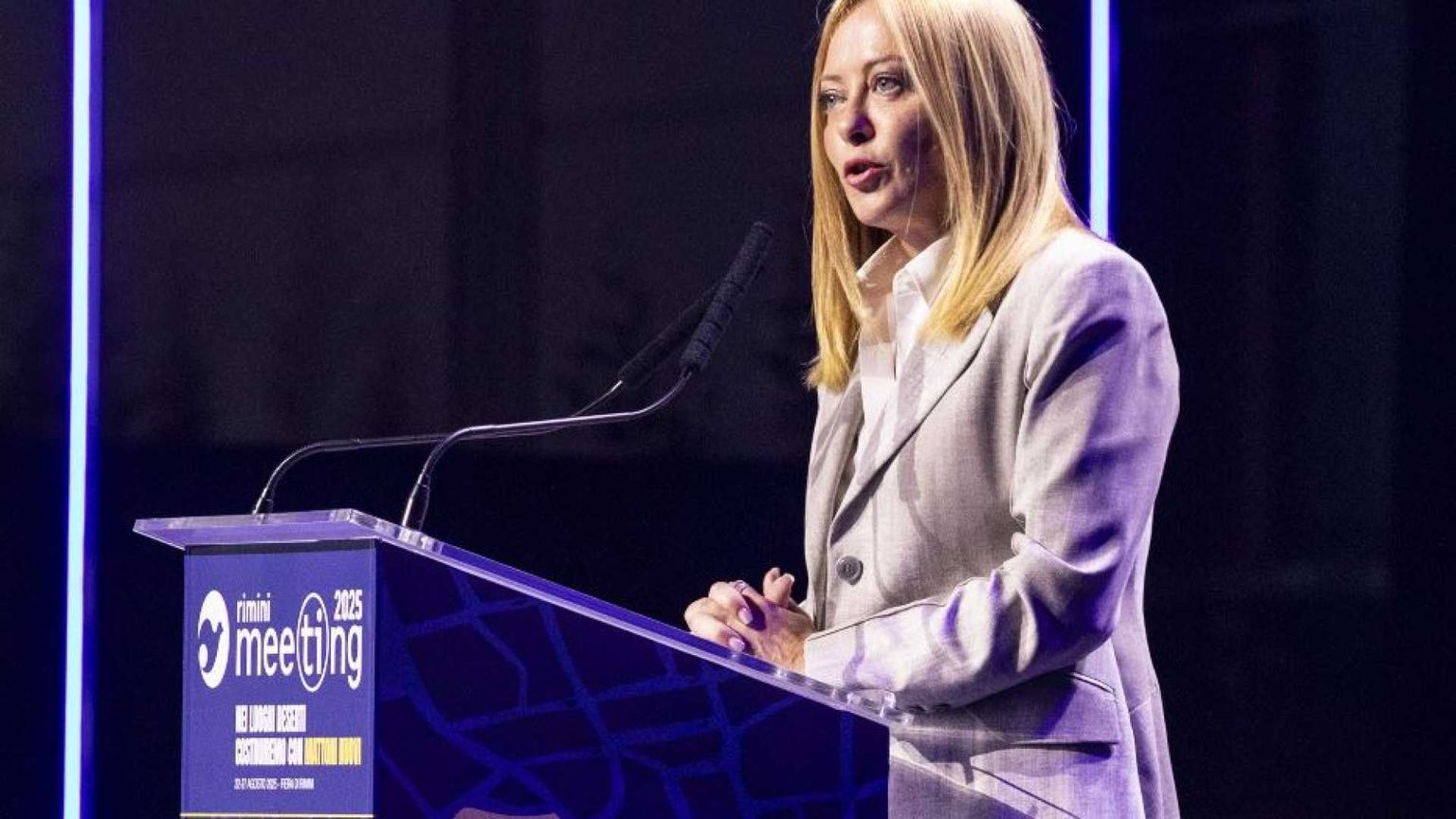 Gaza, un piano casa, i giudici: cosa ha detto Meloni al Meeting di Rimini