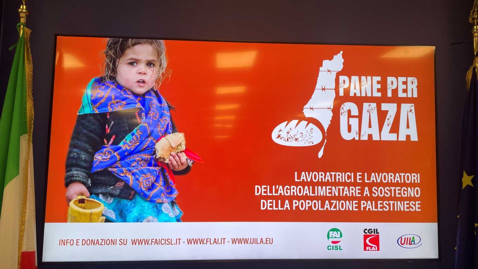 I sindacati dell'alimentare insieme per mandare cibo a Gaza