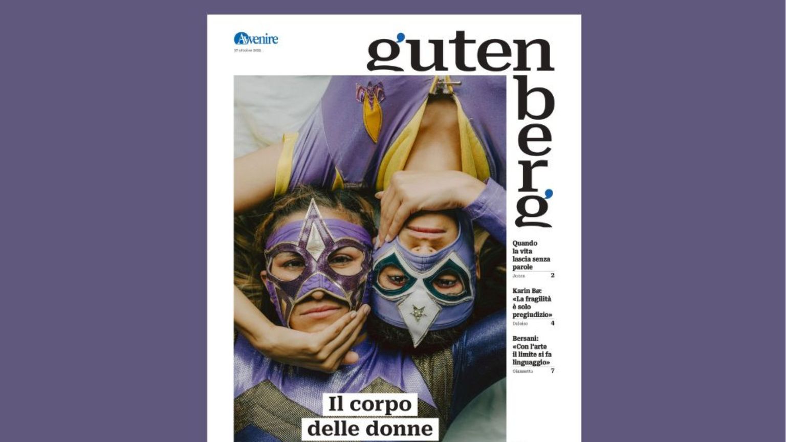 Il corpo delle donne protagonista di Gutenberg del 17 ottobre