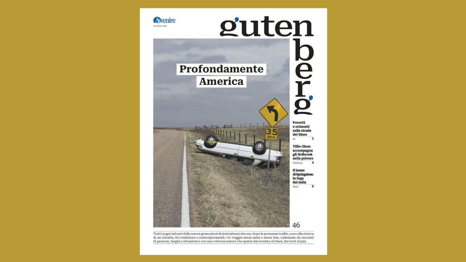 Il 24 ottobre per Gutenberg è "Profondamente America"