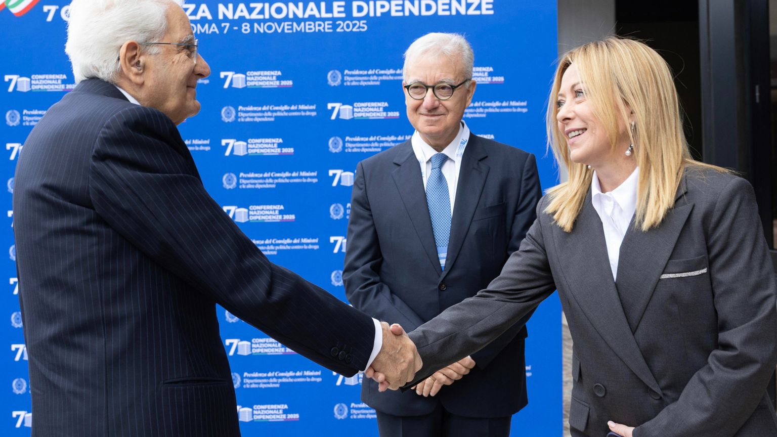 Il presidente della Repubblica, Sergio Mattarella, durante la Conferenza nazionale sulle dipendenze. Ansa/Riccardo Antimiani