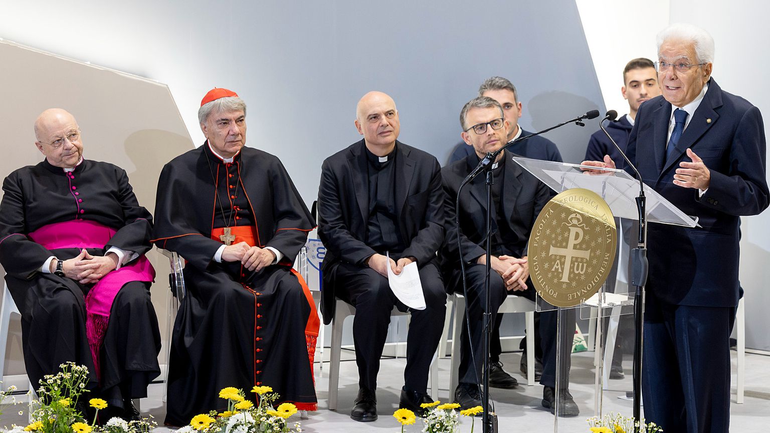 Il presidente della Repubblica Sergio Mattarella all’inaugurazione dell’anno accademico della Pontificia Facoltà Teologica dell'Italia meridionale a Napoli / Paolo Giandotti