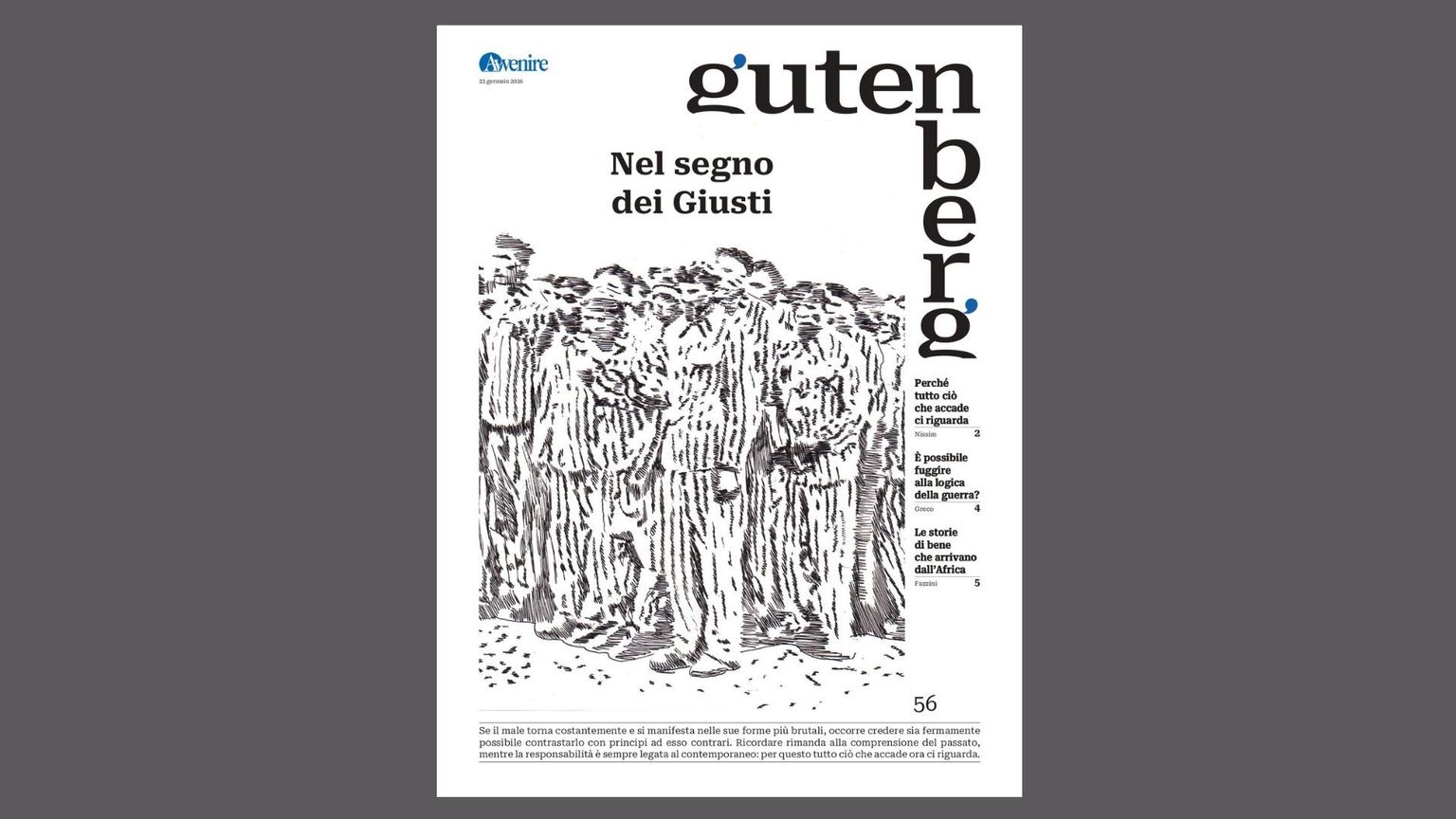 Il nuovo Gutenberg "Nel segno dei Giusti"