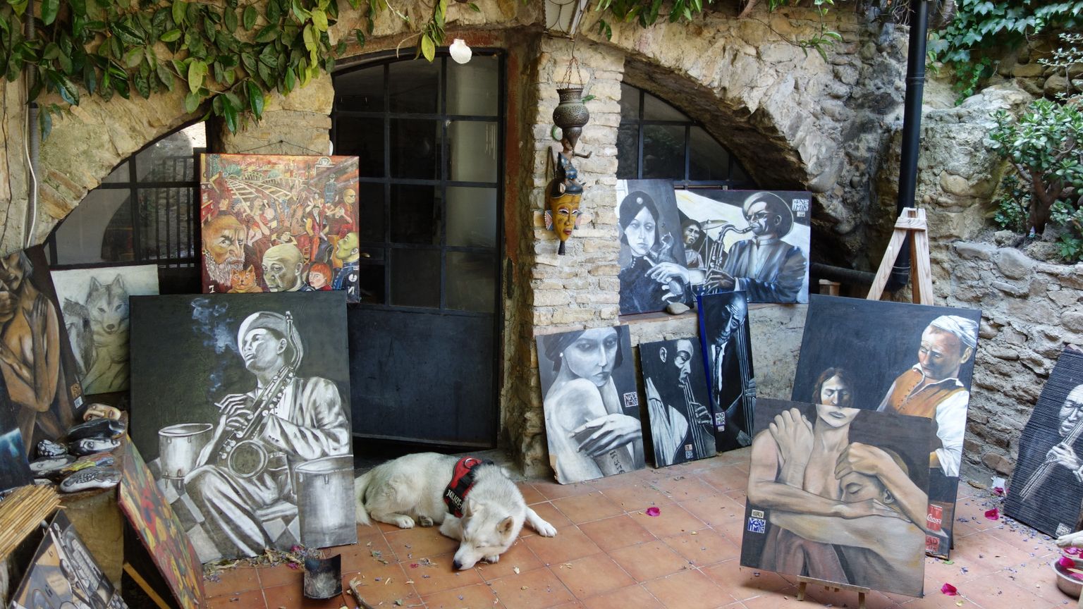 Un atelier d'artista a Bussana Vecchia