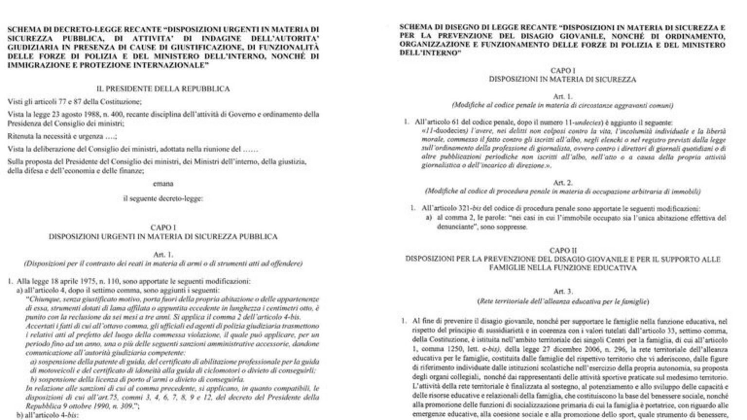II “registro separato” per gli agenti, il fermo preventivo: ecco cosa c'è nel pacchetto sicurezza