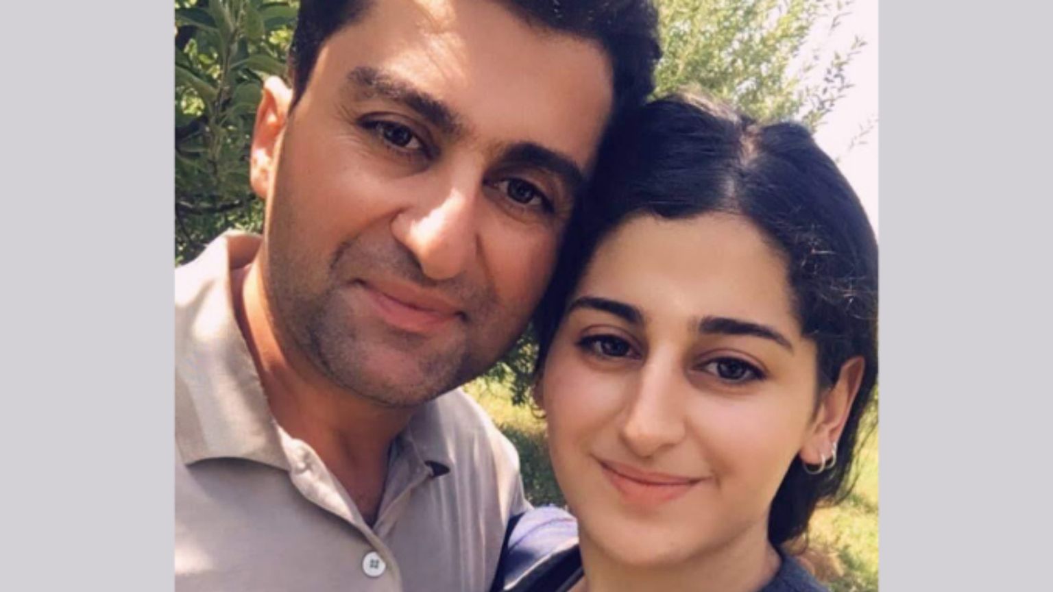 Zhino Babamiri, 25enne iraniana, con il padre Rezgar Beigzadeh Babamiri