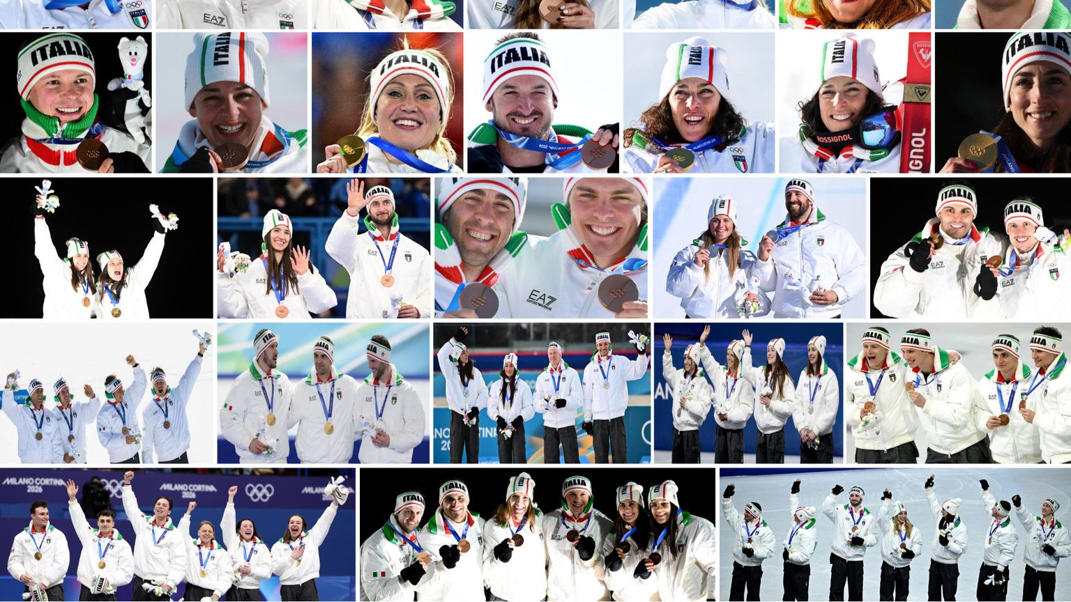 Una per una, tutte le 30 medaglie del record azzurro ai Giochi invernali