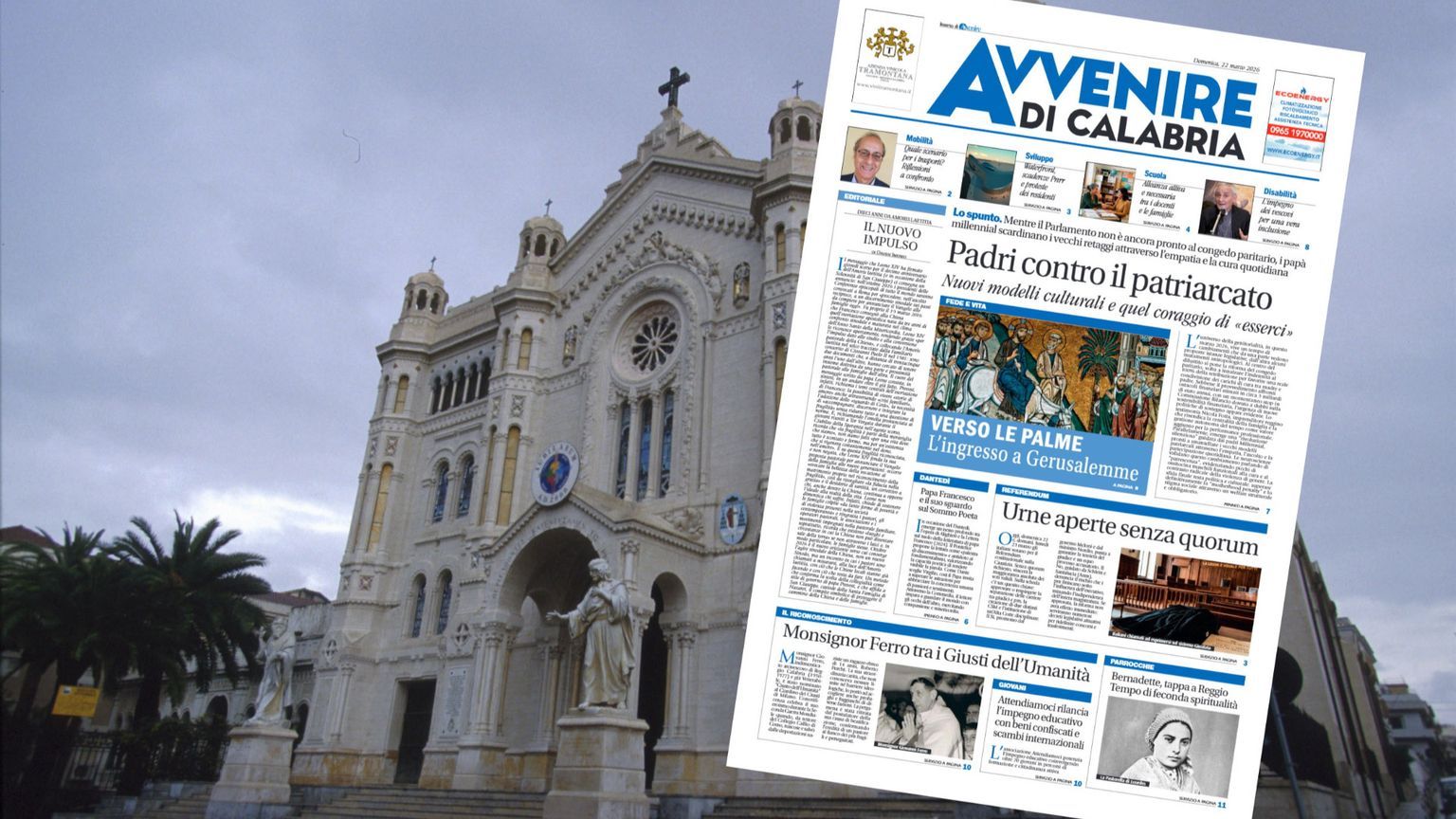 Padri contro il patriarcato, trasporti e opere pubbliche: domani torna in edicola Avvenire di Calabria