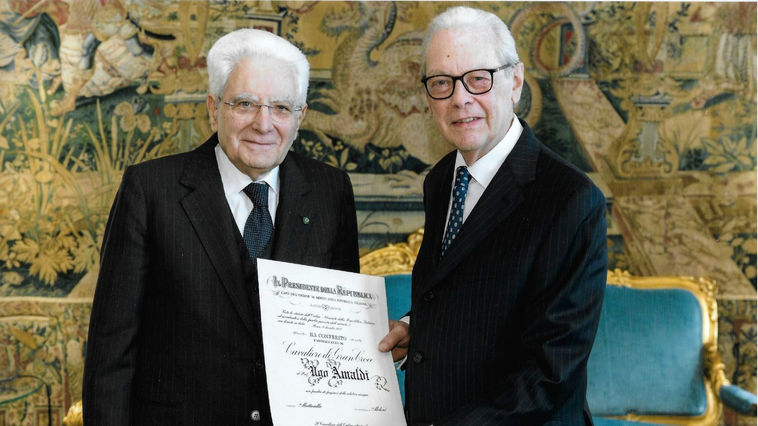 Il fisico Amaldi Cavaliere di Gran Croce