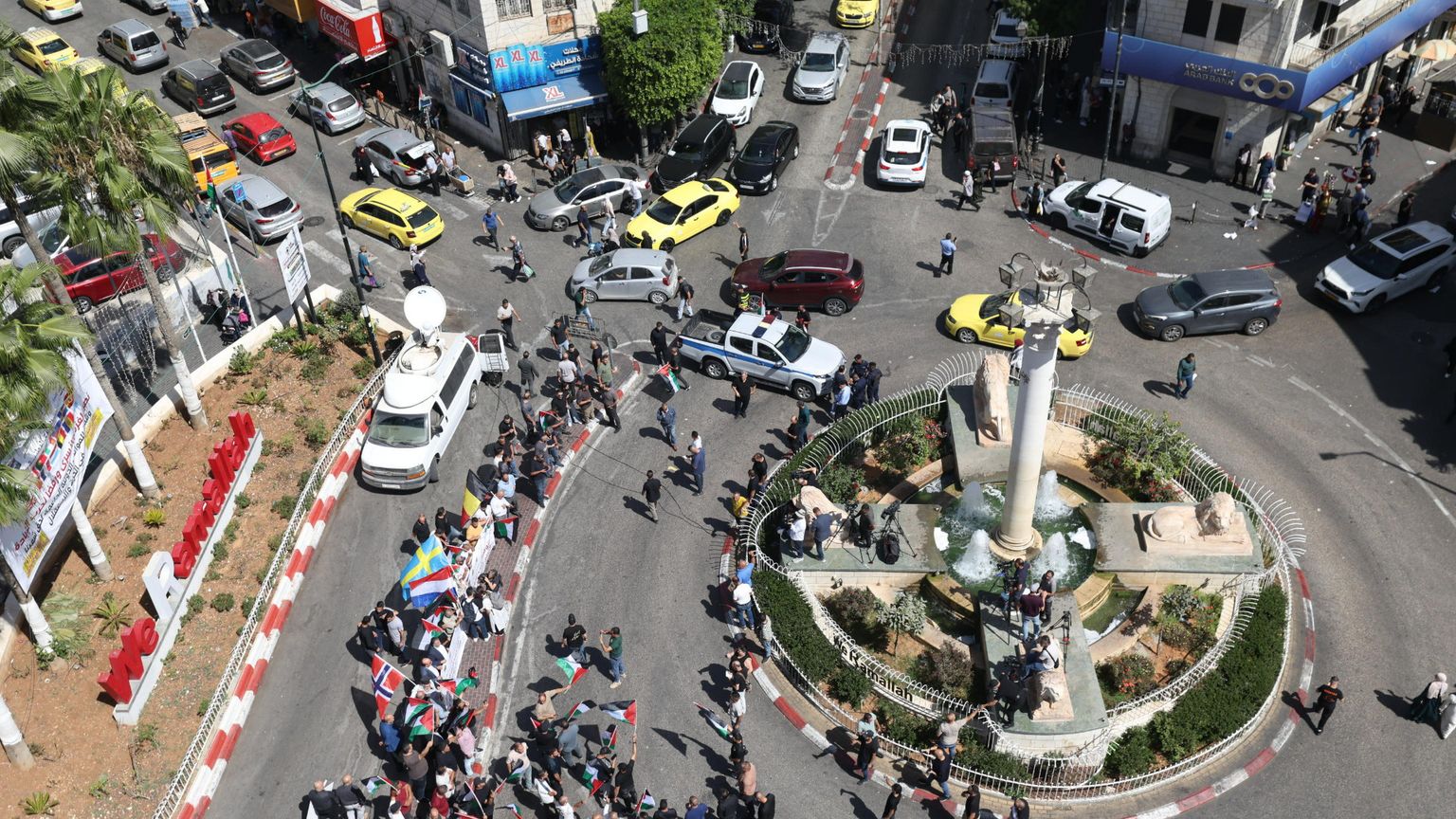 Una vista dall'alto di Ramallah/ ANSA