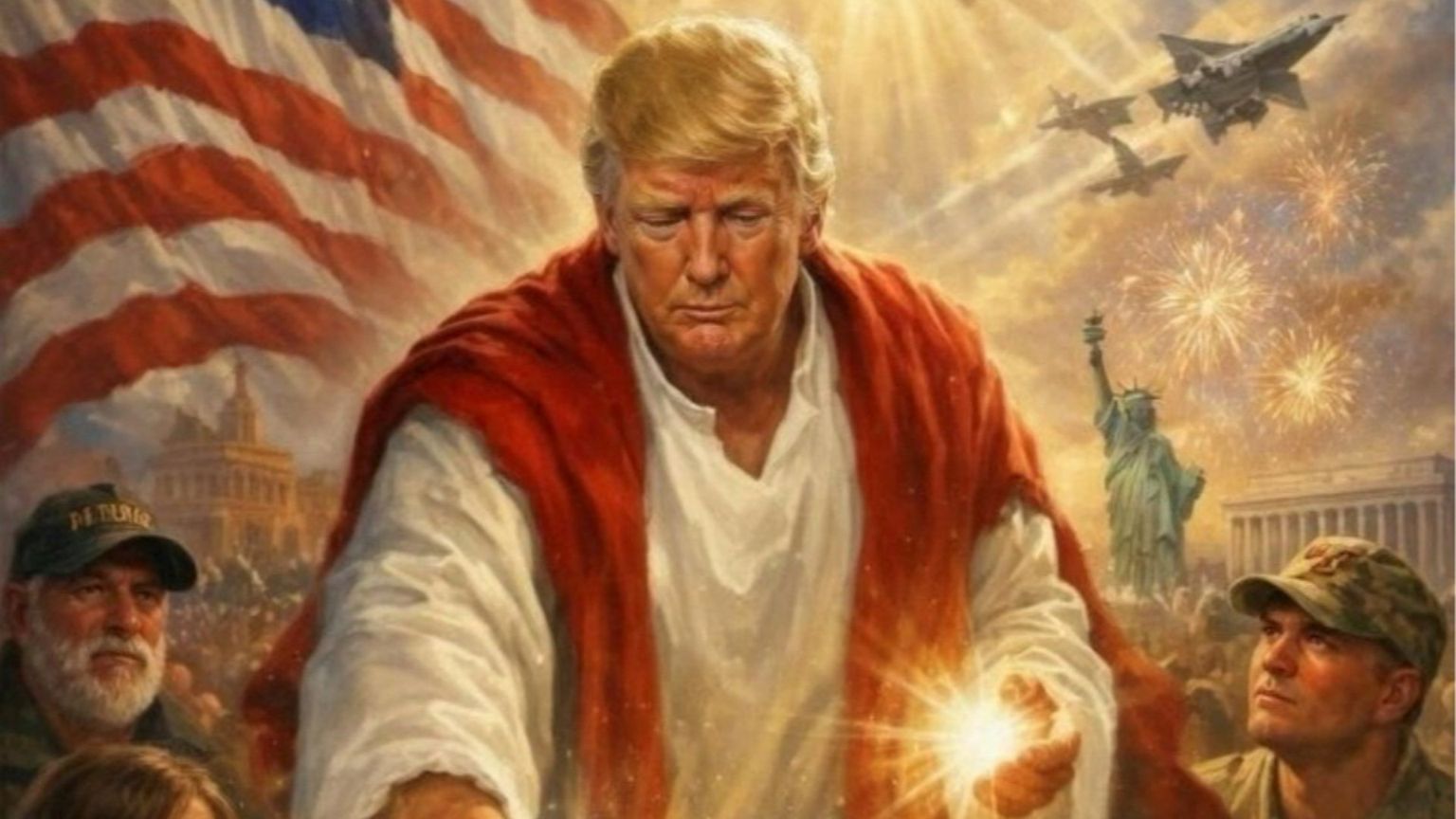 «Non Gesù, un medico». Ma il Trump “taumaturgo” non è meno inquietante