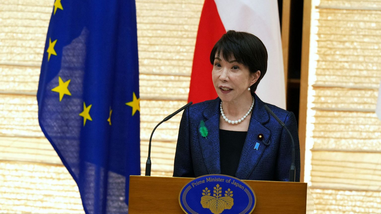 La premier giapponese Sanae Takaichi