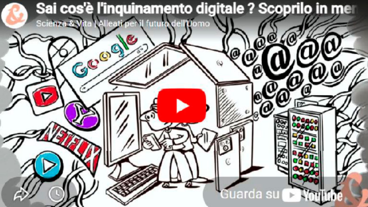 L'inquinamento digitale spiegato da un cartoon chiaro ed efficace