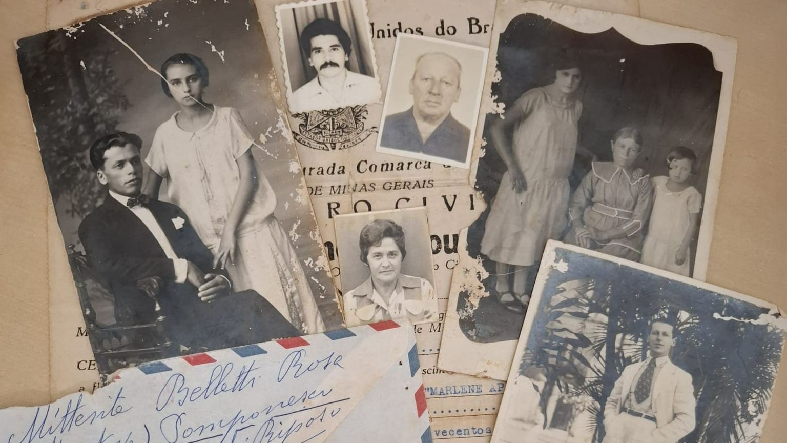 Le foto e le lettere della famiglia Belletti da cui discende la genealogista Priscila Silva dos Santos, che ha compiuto un viaggio lungo 10 anni per ricostruire la storia dei suoi antenati