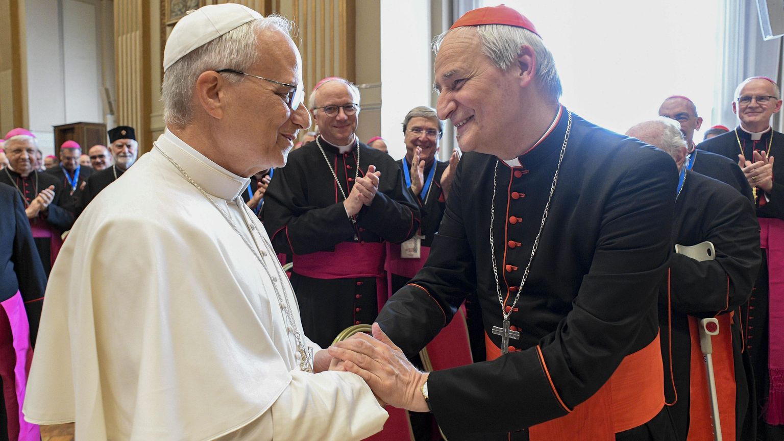 Vaticano, 17 giugno 2025: papa Leone XIV incontra i vescovi italiani riuniti in Assemblea della Conferenza episcopale italiana / SICILIANI