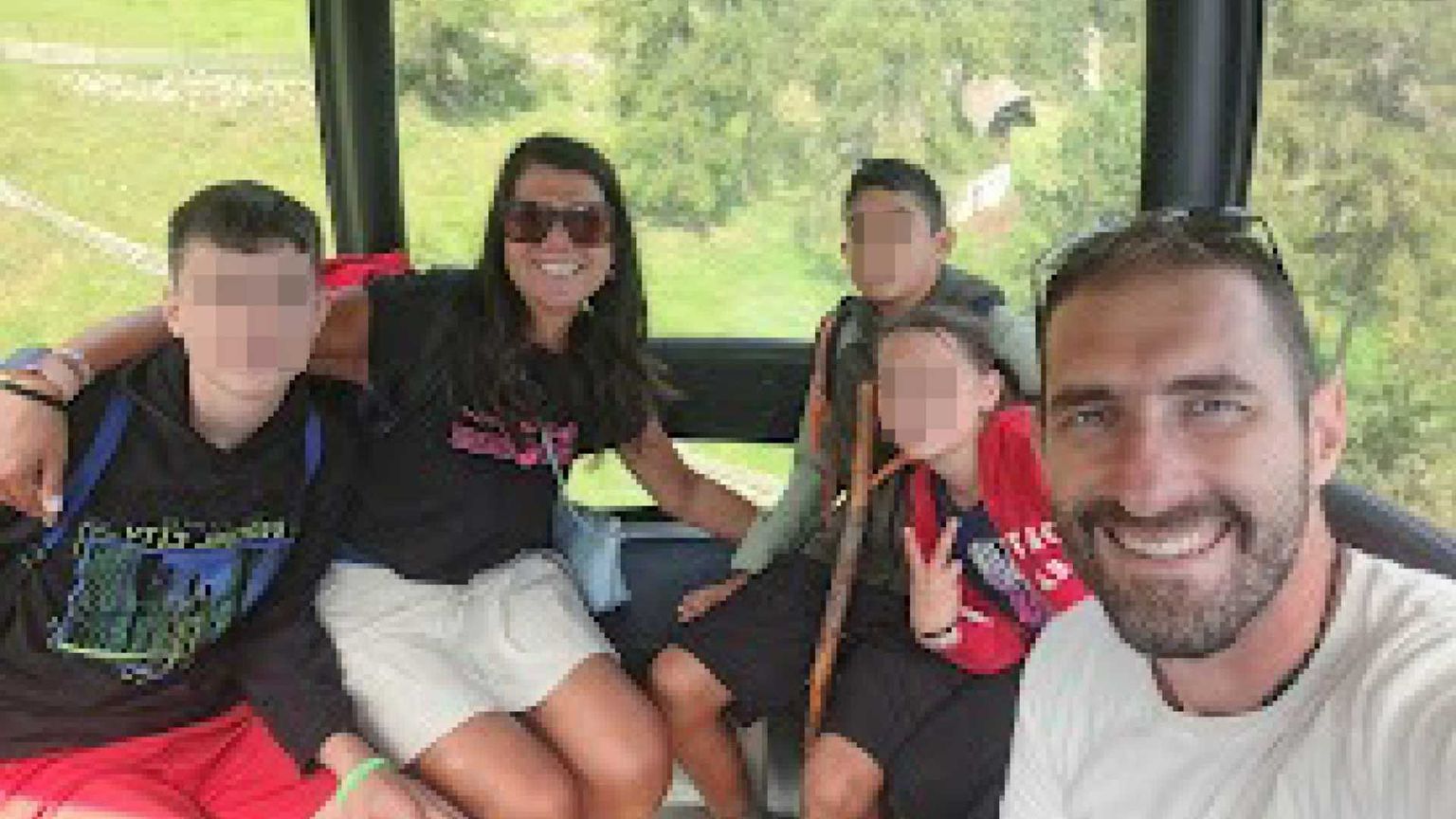 Samuele con Sara, Paolo e gli altri due figli