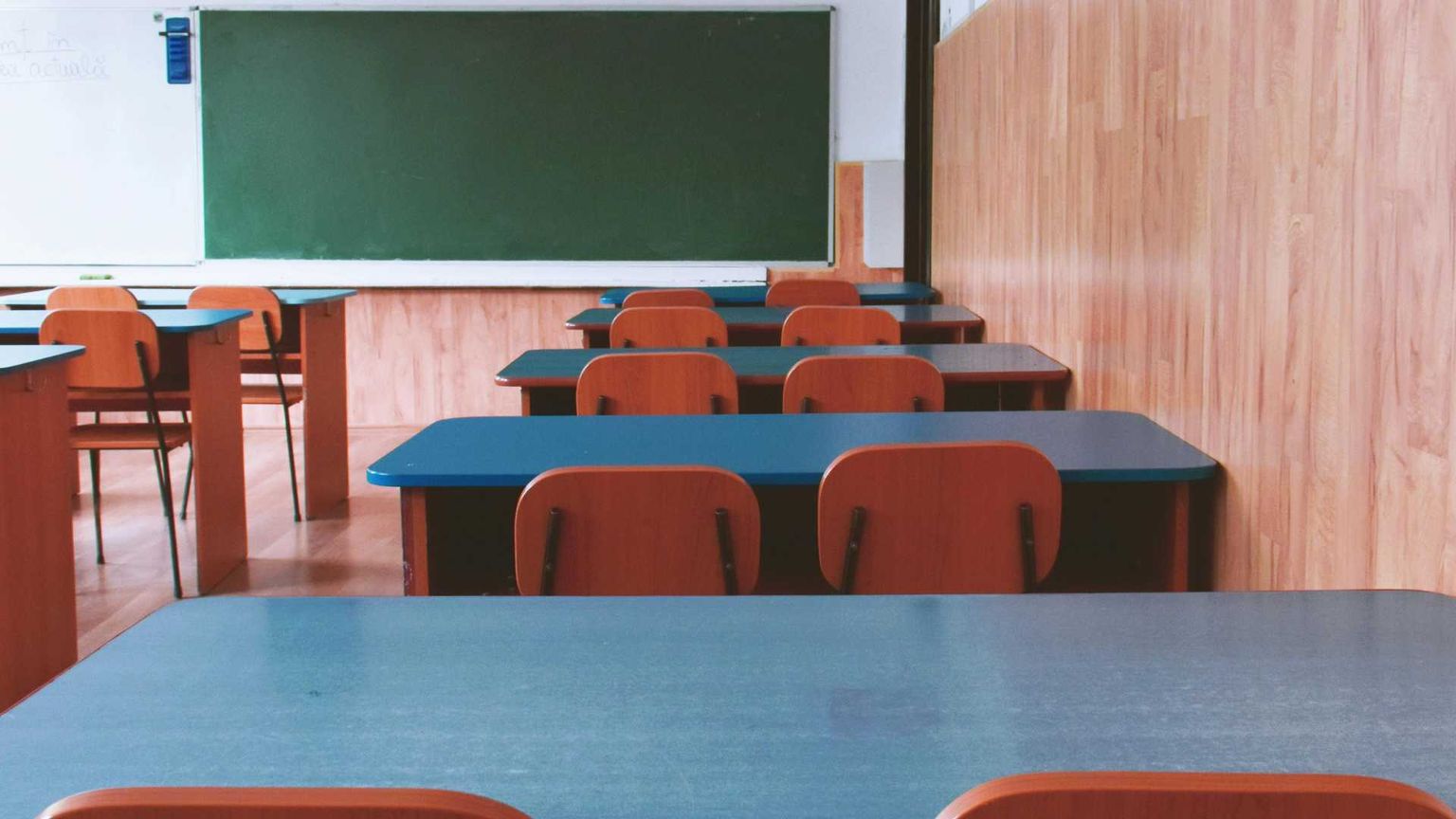 L’interno di un’aula scolastica vuota