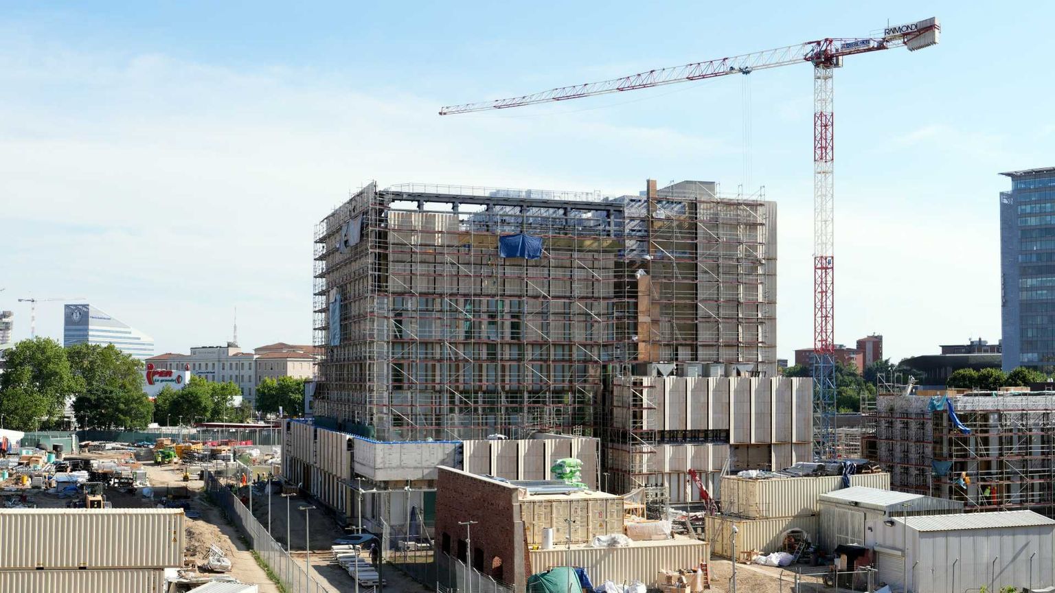 Il cantiere per la costruzione del Consolato degli Stati Uniti a Milano in viale Achille Papa / ANSA