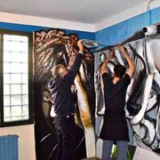 Bollate, la «sala della pittura» che porta in carcere la libertà