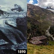 I ghiacciai delle Alpi sempre più sottili. Le immagini a confronto