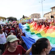 Un momento della Marcia per la Pace da Perugia ad Assisi
