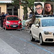 Nella combo, il luogo del delitto, a pochi passi dal Teatro Massimo, nel cuore della movida di Palermo e - nei riquadri - la vittima Paolo Taormina (a sinistra) e l'omicida Gaetano Maranzano