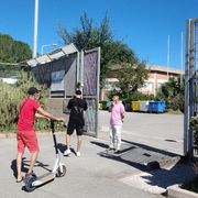 L’ingresso del centro di accoglienza di Monastir, nel Cagliaritano / Ghirardelli