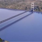 Un frame tratto da un video del rendering del Ponte sullo Stretto di Messina. ANSA/US WEBUILD