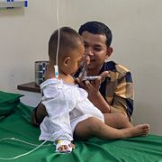 Uno dei bambini curati durante l'ultima missione dei medici del Bambino Gesù in Cambogia. Ufficio stampa Bambino Gesù